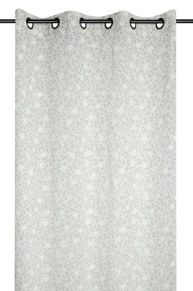 Firana GINNY 140x260 Kwiaty - Beżowa
