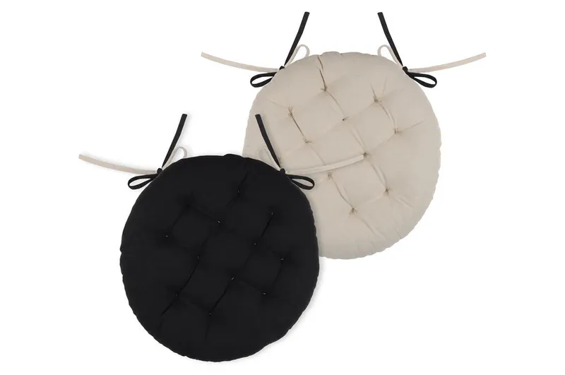 Poduszka Na Krzesło DUO 38 cm Jas - Czarna