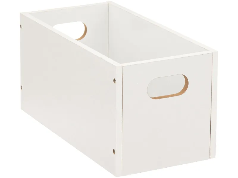 Drewniane Pudełko Do Przechowywania 15 x 31 cm - Białe
