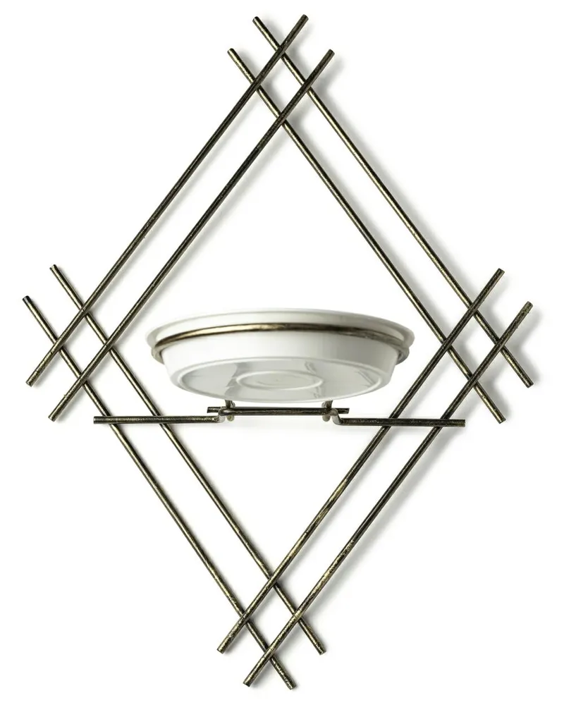 Kwietnik Ścienny Metalowy LOFT - Złoty