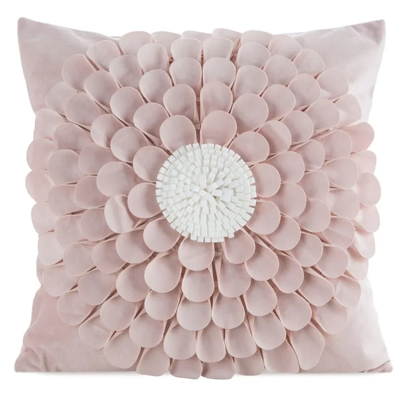 Poszewka FLORES Kwiat 3D 45x45 Puder