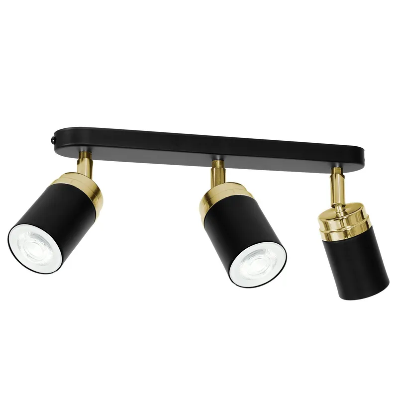 Nowoczesna Lampa Czarno Złota Reno X3
