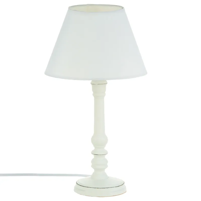 Drewniana Lampka Nocna Leo 36 cm - Biała