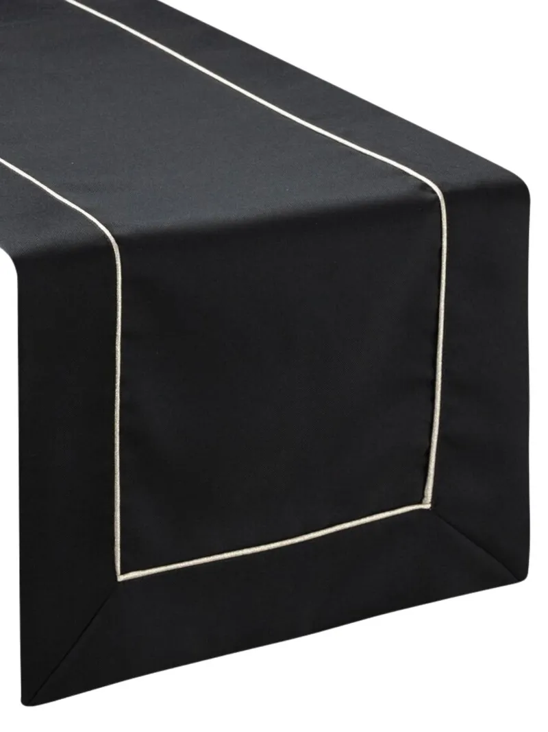 Bieżnik DORITA 40x180 cm - Czarny