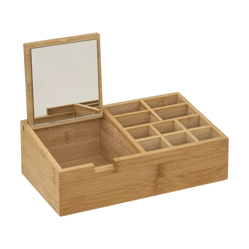 Organizer Z Lusterkiem Bambusowy