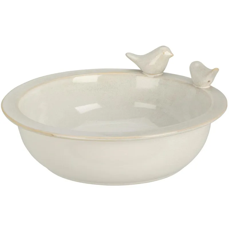 Ceramiczne Poidło Dla Ptaków 24 cm - Białe
