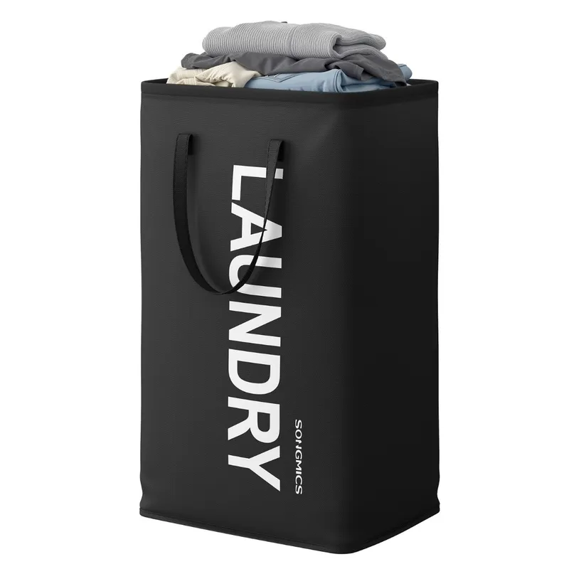 Materiałowy Kosz Na Pranie Składany 80 l