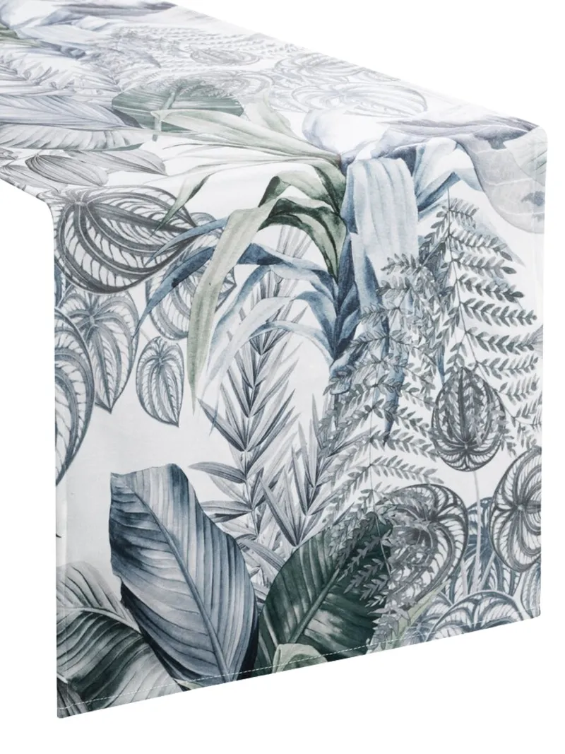 Bieżnik Welwetowy DAVOS2 40x140 cm - Zielony