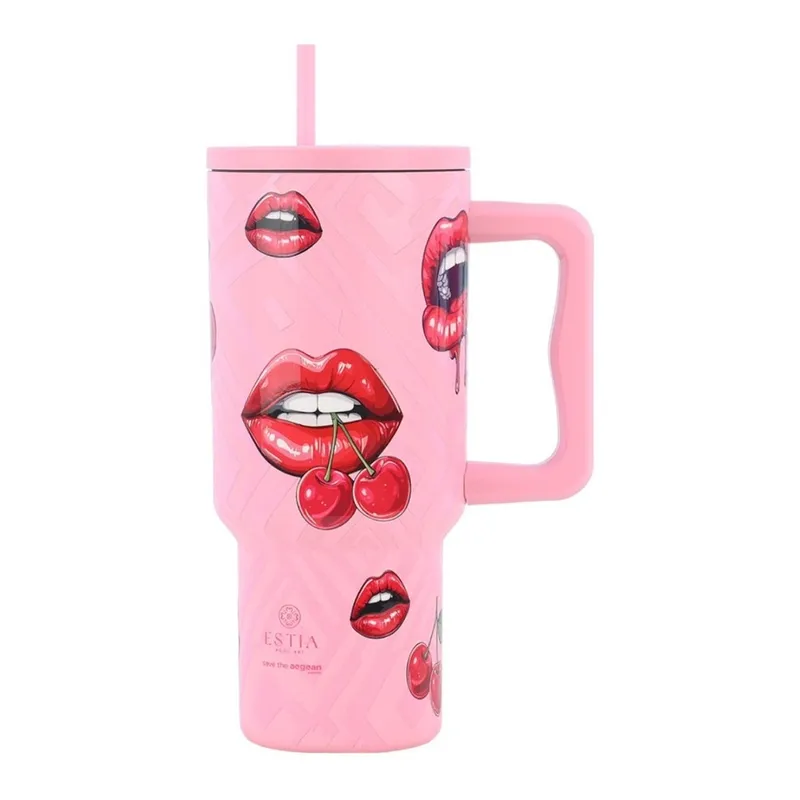 Kubek Termiczny Ze Słomką 900 ml Blush Pop