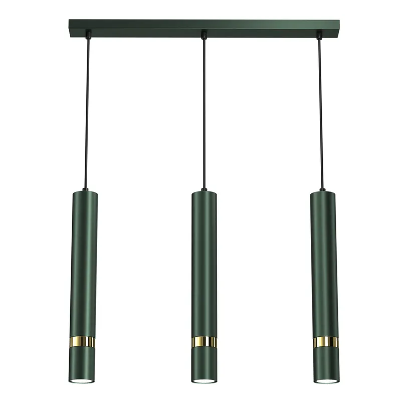 Lampa Wisząca JOKER Zielony Złoty 3XGU10