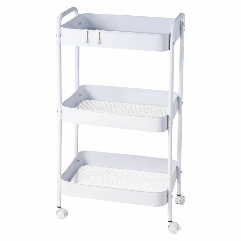 Wózek Kuchenno - Łazienkowy Biały 3-POZIOMOWY 72 cm
