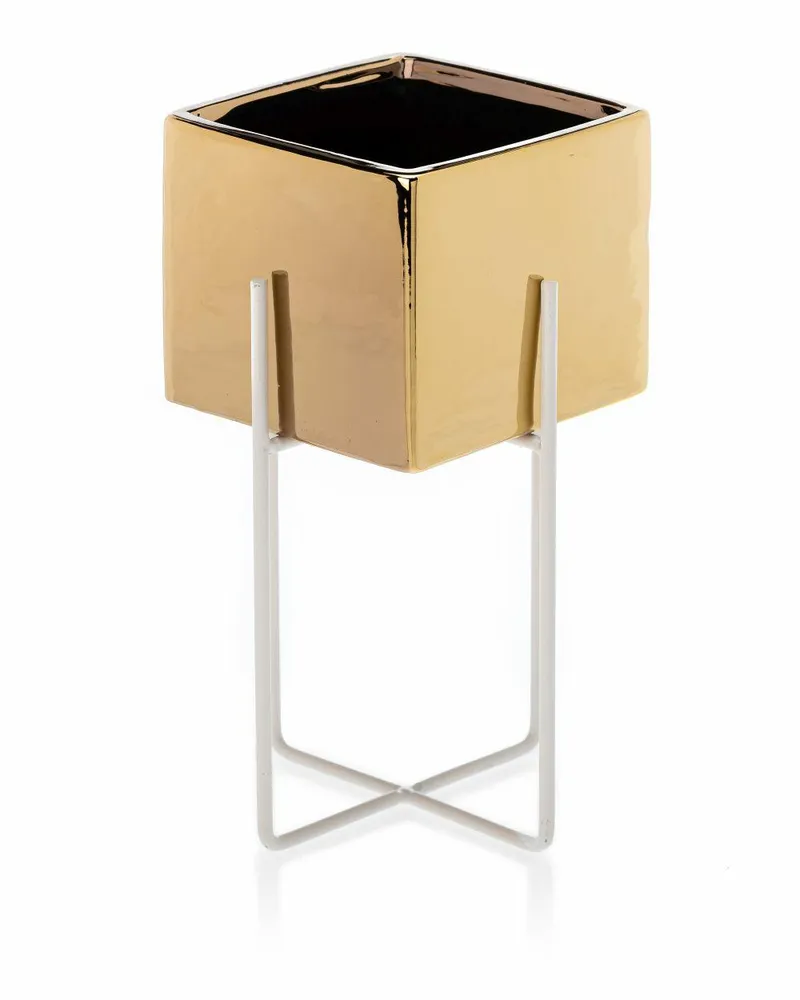 Doniczka Mizu Gold White 23 cm