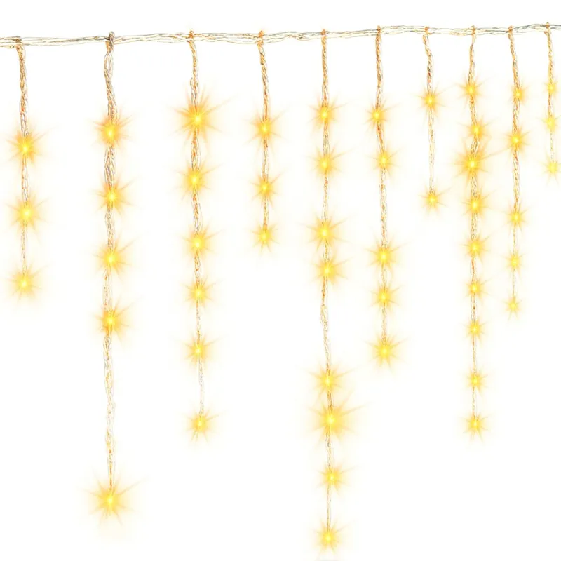 Kurtyna Świetlna 10m Ciepła Biel 600 LED