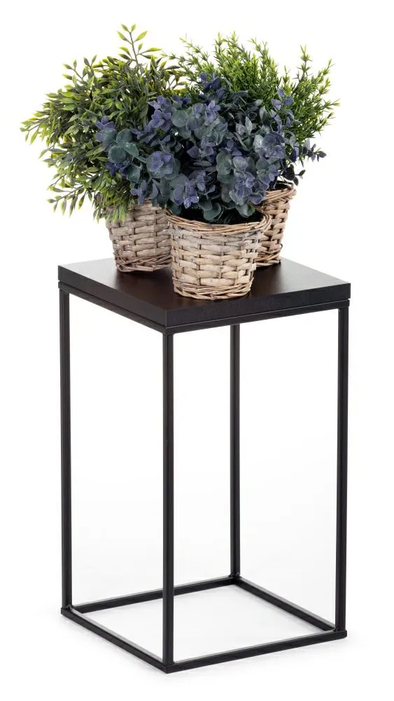 Kwietnik Stojący 40 cm BasicLoft - Czarny