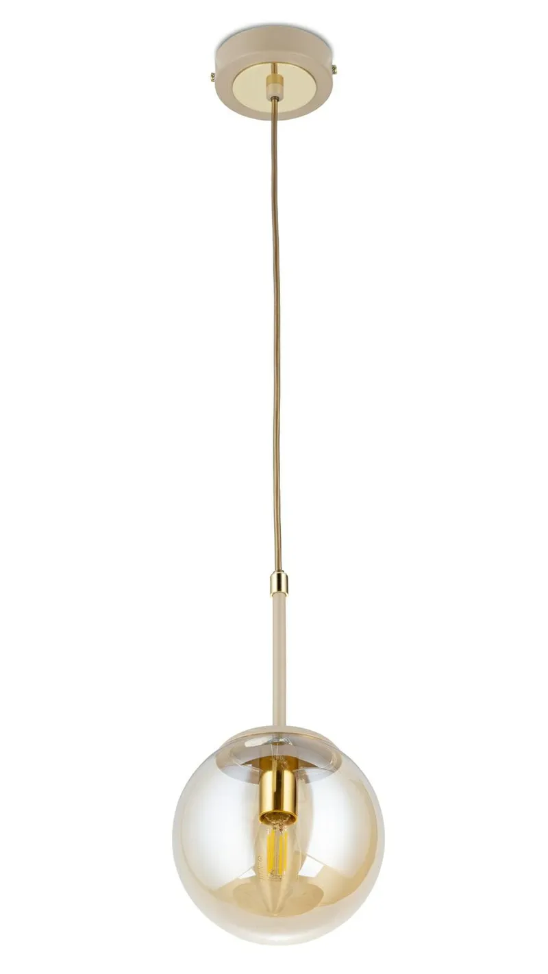 Lampa Wisząca Maro Szkło 1XE14 15 - Beżowy