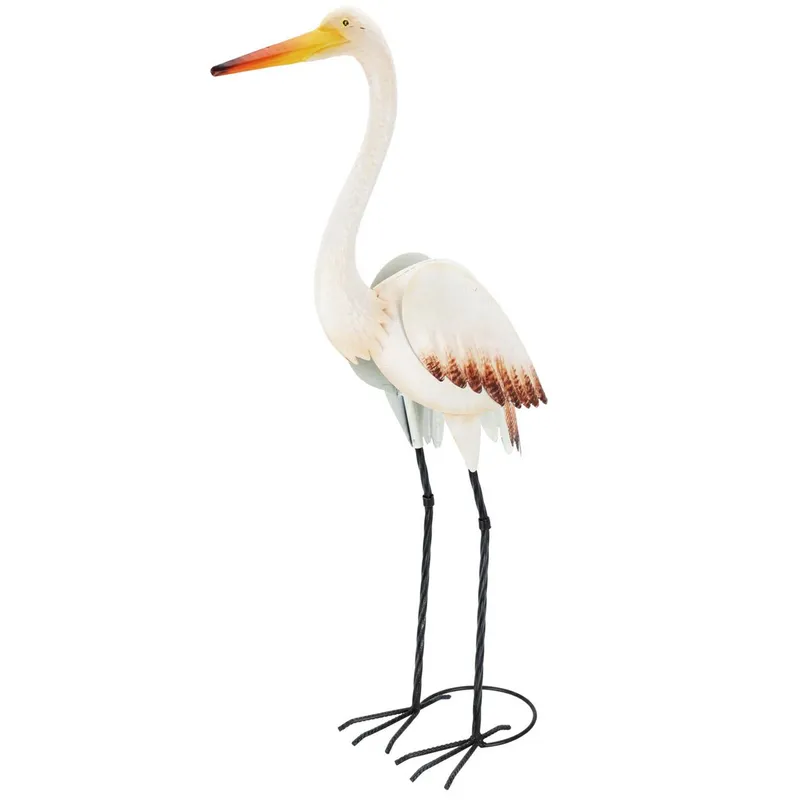 Figurka Ogrodowa Żuraw Metalowy 87 cm