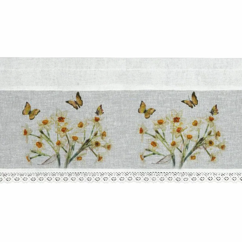 Firana Zazdrostka FLORA 30x150 Żonkile