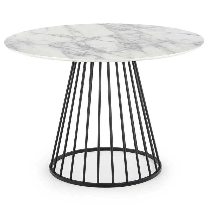 Stół Okrągły Brodway White Marble 110 cm
