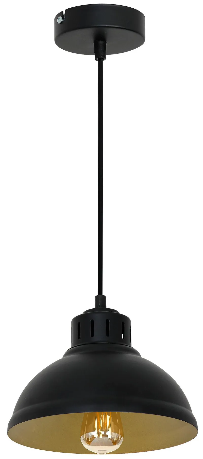 Lampa Wisząca SVEN Czarny Złoty Metalowy