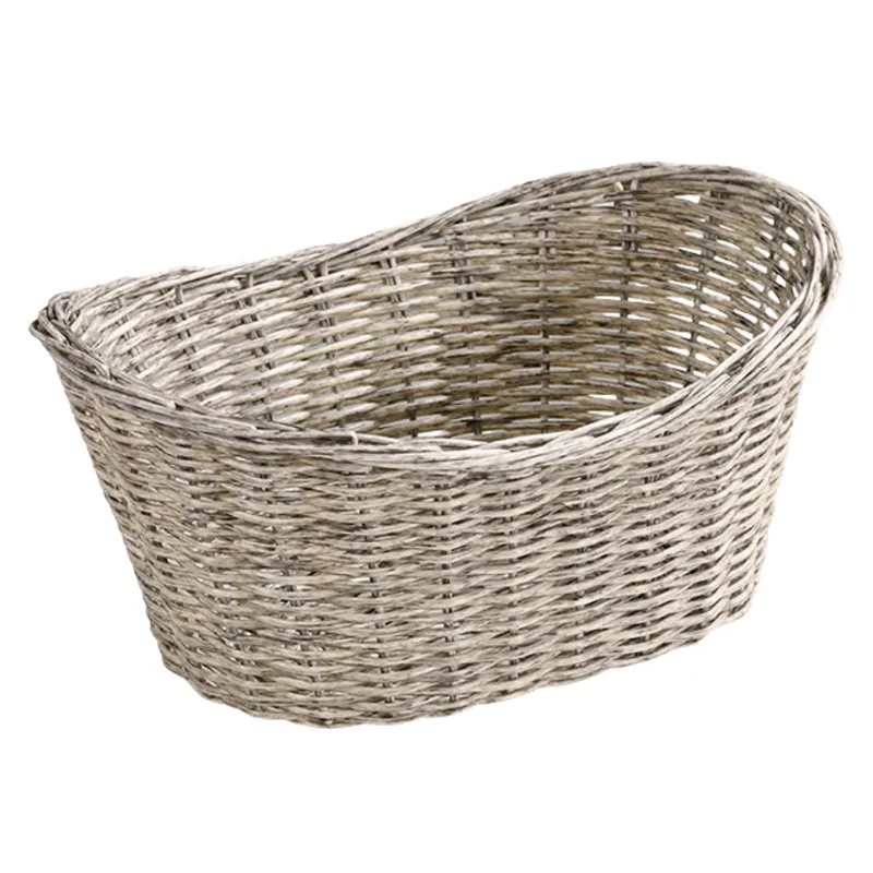 Stylowy Koszyk Na Chleb I Owoce Pleciony 28X21XH13 cm - Szary