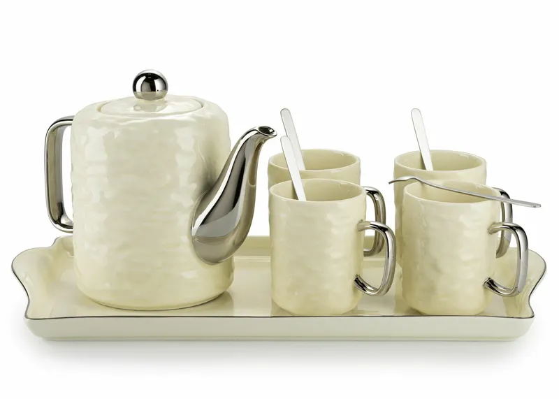 Serwis Selena Silver Cream 6 el - Kawowy