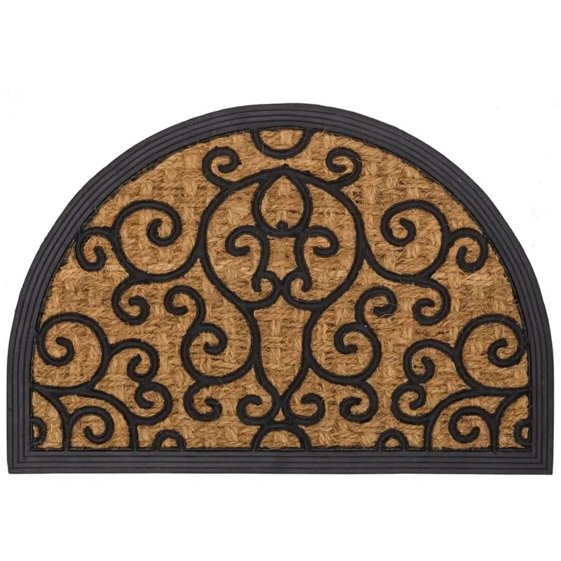 Wycieraczka Kokosowa Półokrągła Ornament 60x40 cm