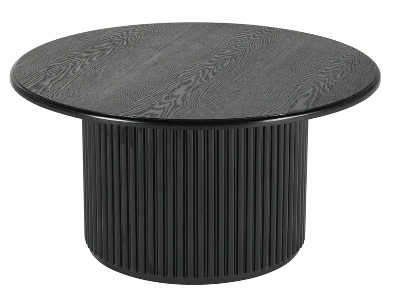 Okrągły Stolik Kawowy ROMA 80cm Czarny