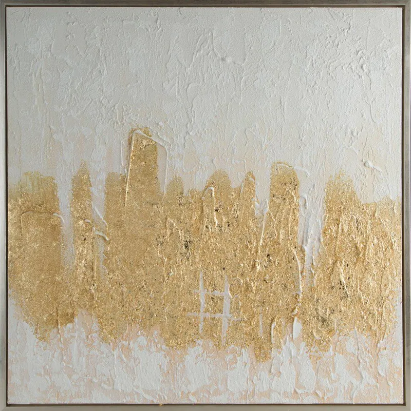 Obraz 643 80x80 cm Abstrakcja Ze Złotem