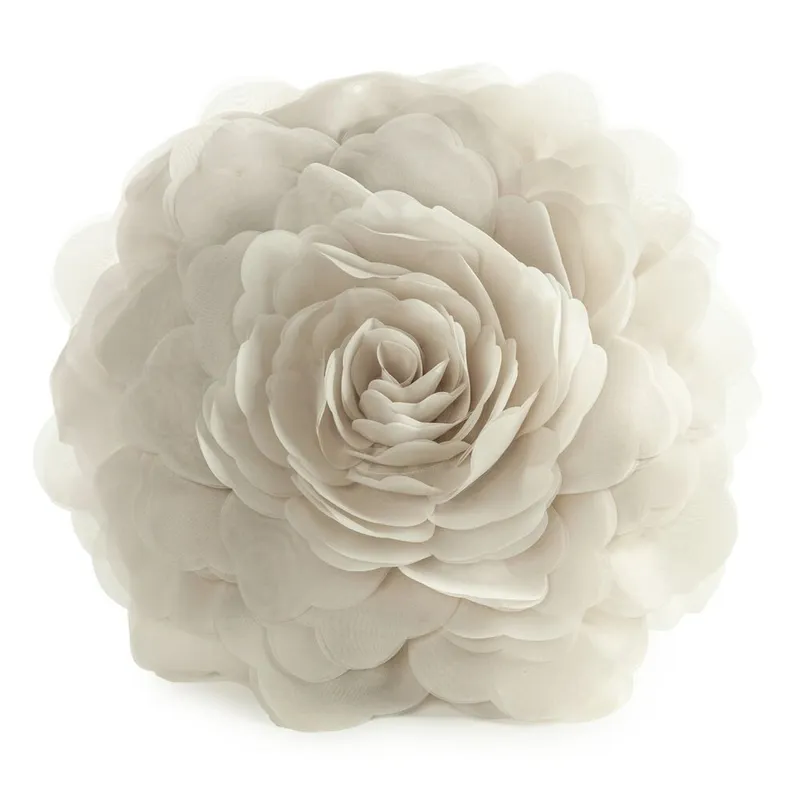 Poszewka FLORES Róża 3D Śr 40 cm Krem