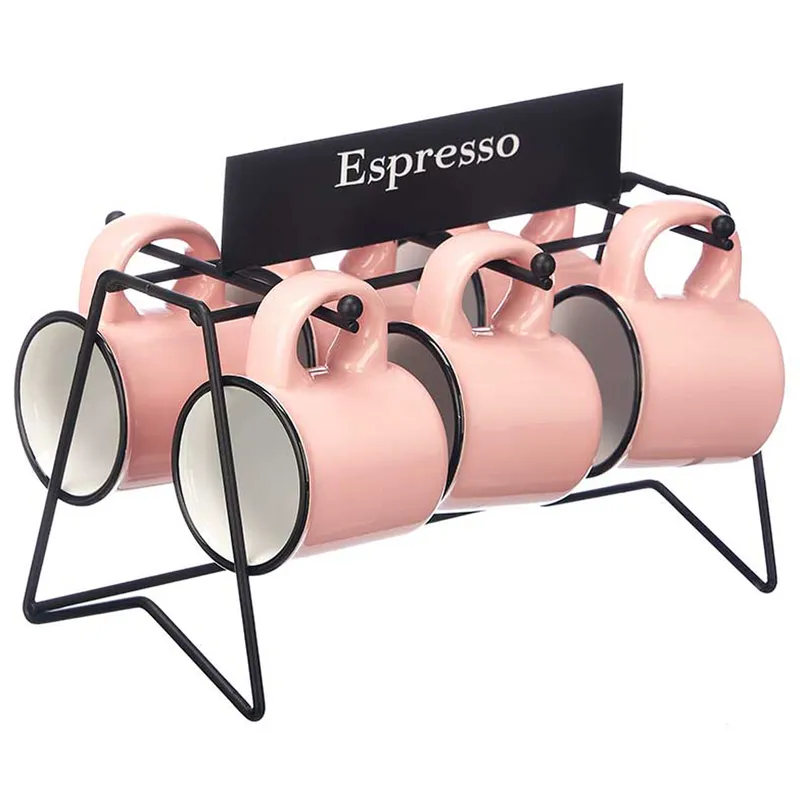 Zestaw Filiżanek Do Espresso 100 ml Różo