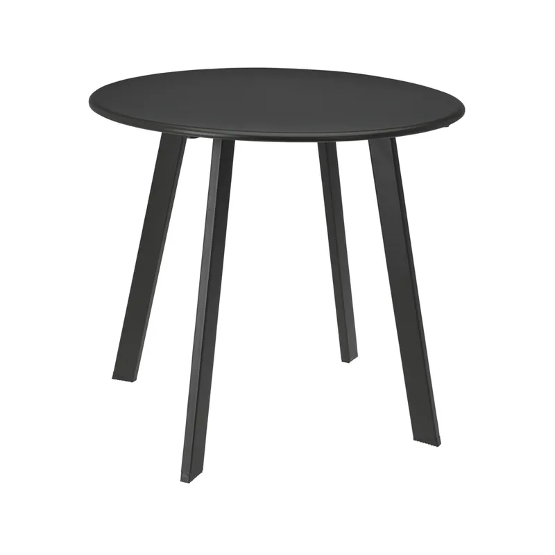 Stolik Metalowy Okrągły Szary Mat 50 cm