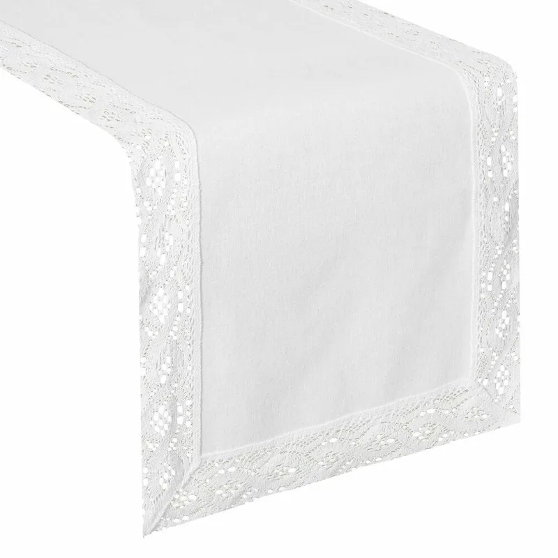 Bieżnik SUSAN 40x140 cm Koronka - Biały