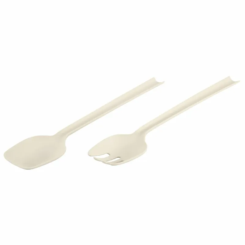 Zestaw Sztućców Do Sałatek 29 cm - Kremowy