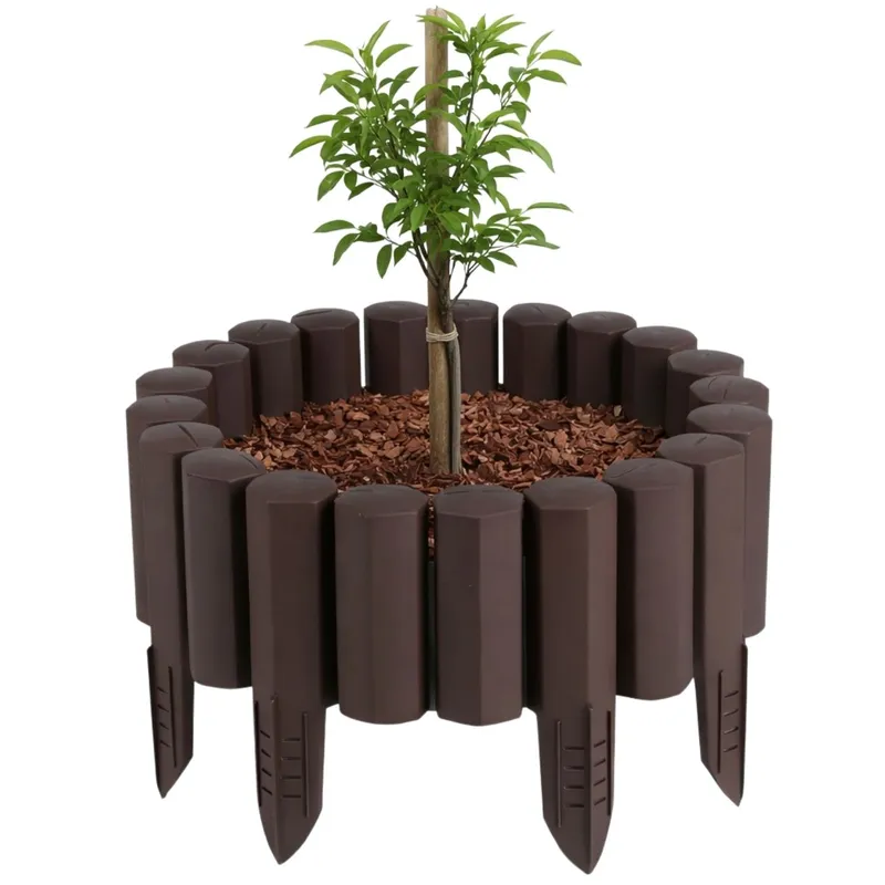 Palisada Ogrodowa Garden Frame 2,2 m Brąz Zestaw 8 szt