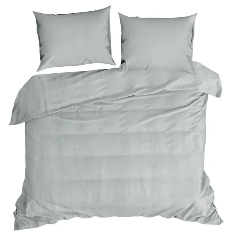 Komplet Pościeli Muślinowej MUSLIN 160x200 cm - Srebrny