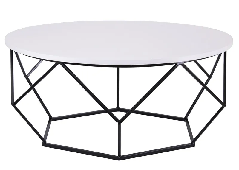 Stolik Kawowy Diamond 90 cm Czarno Biały