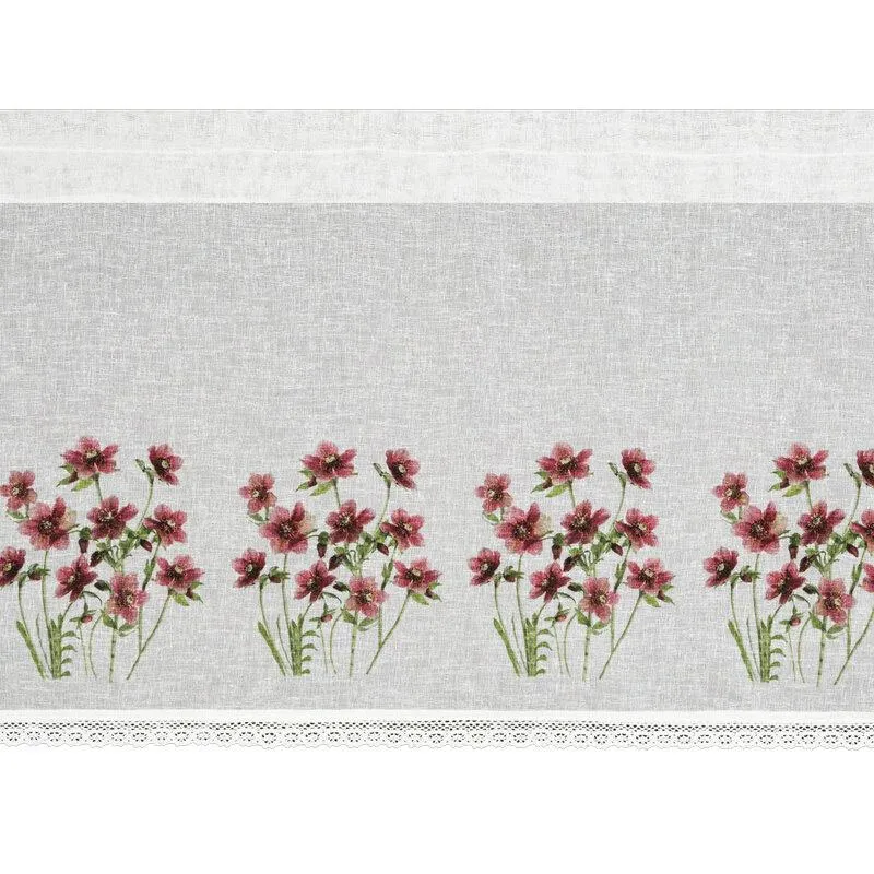 Firana Zazdrostka ISA 60x150 Kwiaty