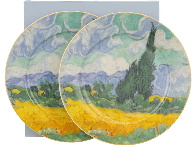 Komplet 2 Talerze Deserowe Van Gogh Wheat Field 19,2 cm