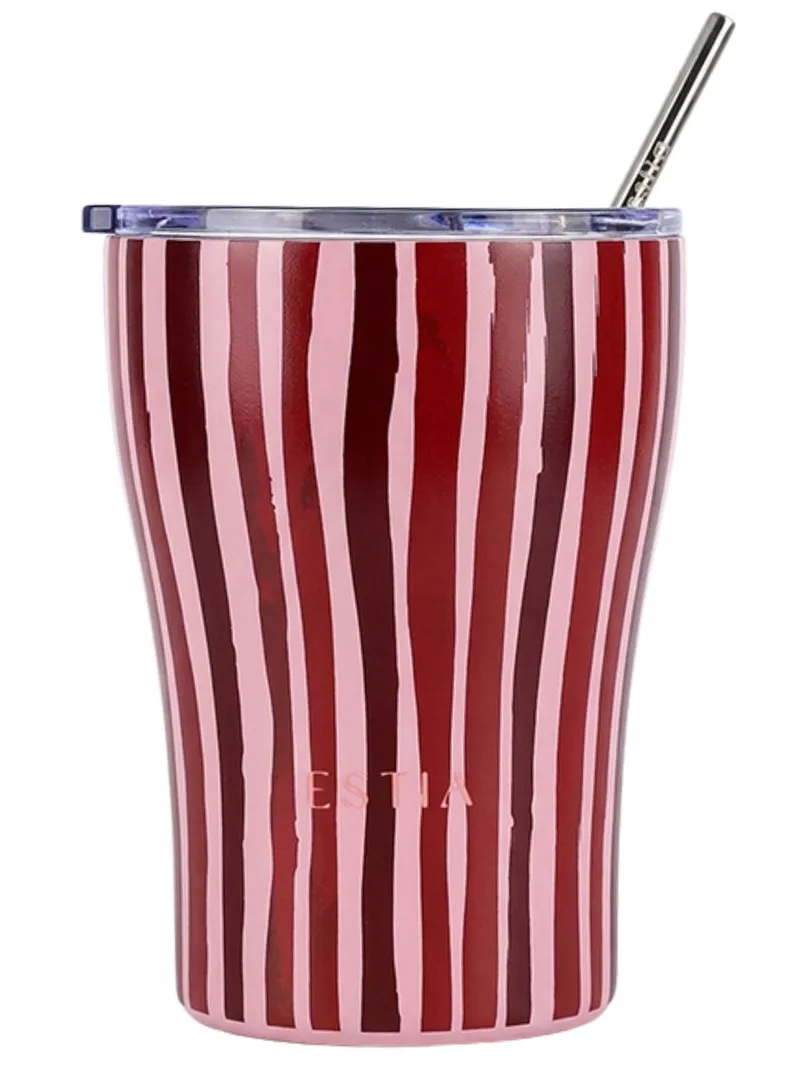 Kubek Termiczny Ze Słomką 350 ml Viva Stripe