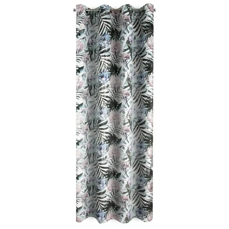 Zasłona MALIBU 140x250 cm Biało Srebrna
