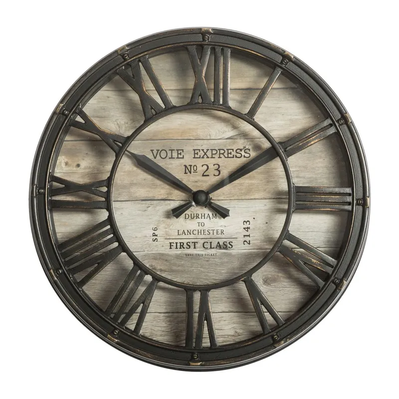 Zegar Ścienny Vintage 21 cm - Brązowy
