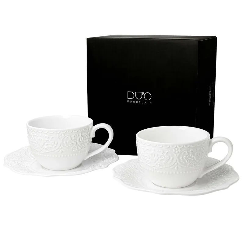 Zestaw 2 Filiżanek Ze Spodkami ALICE 210 ml