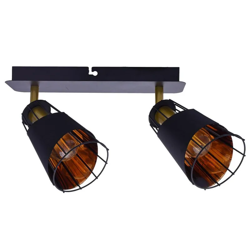 Lampa Sufitowa Spot RICK Czarny Złoty