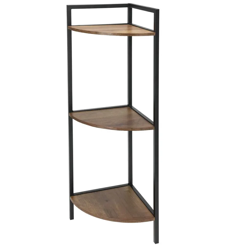 Regał Metalowy Narożny 3 Półki 76 cm