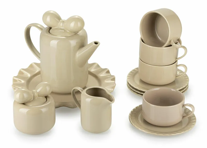 Serwis Sofia Beige 7 Elementów - Kawowy