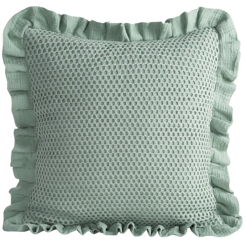 Poszewka MUSLIN 2 Siateczka 45x45 cm Mięta