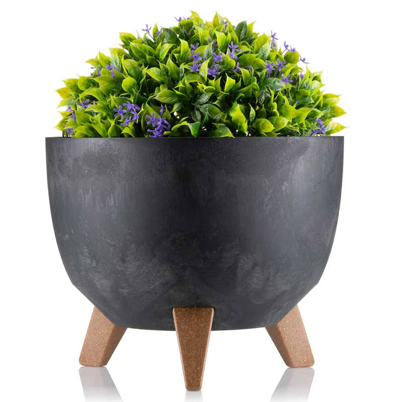 Donica Rosa ECO Beton 29XH18 cm - Czarny