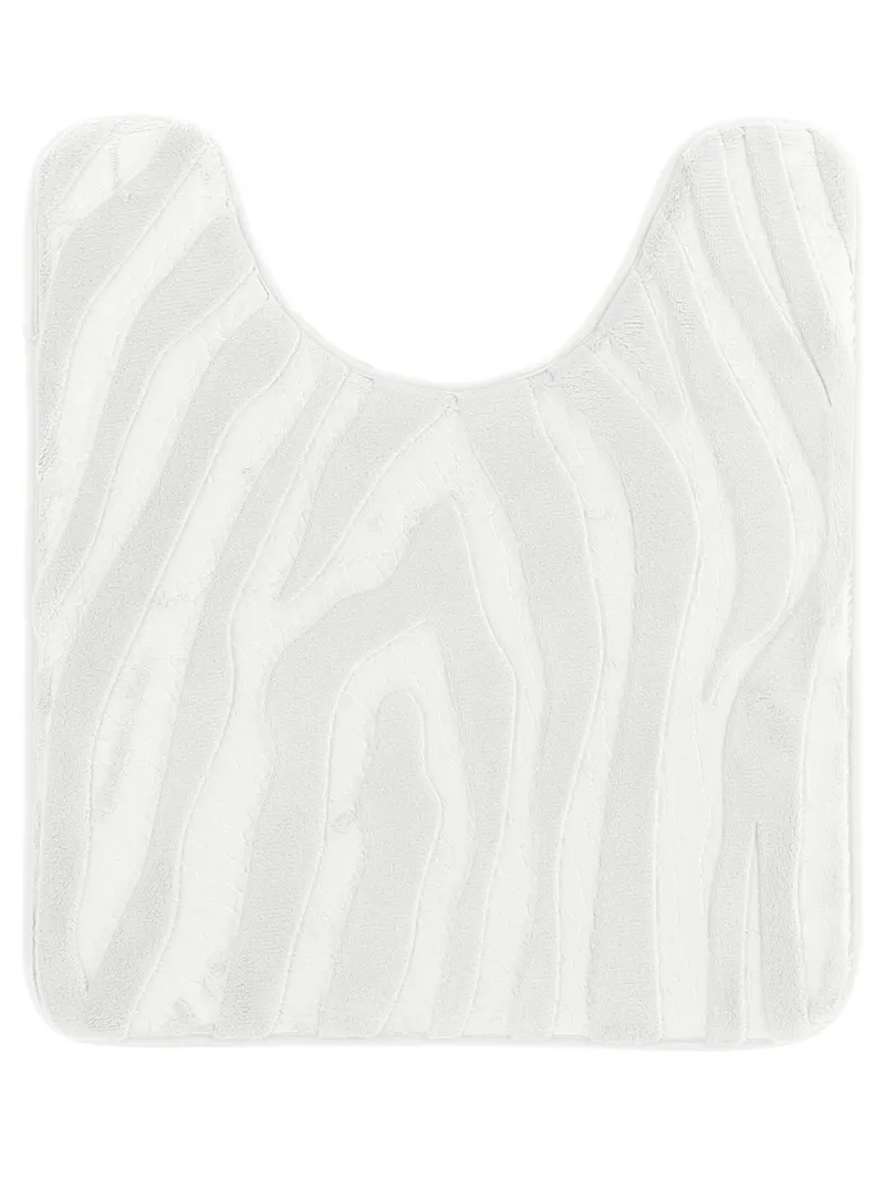 Dywanik Pod WC 45x50 cm Zebra - Biały