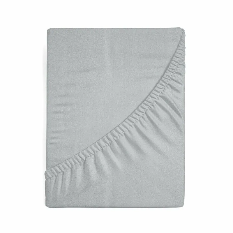 Prześcieradło JERSEY 180x200 +30 - Srebrne
