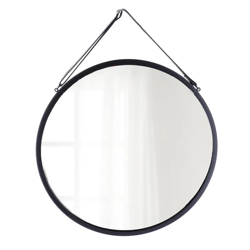 Wiszące Lustro Okrągłe 38 cm Anes - Czarne